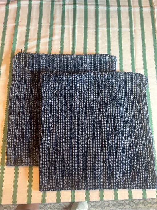 Pottery Barn Other - Pottery Barn Honeycomb Textured Pillow Cover, Lot of 2, Sailor Navy Blue, 18”